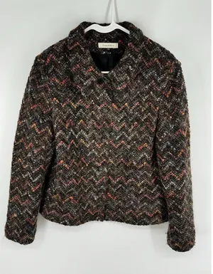 Yvonne La Marie Womens‎ Mohair Blend Tweed Button Front Jacket Blazer Size 12 thumbnail 1