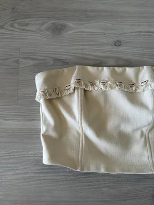 LFT Cream Tube Top with Fringe Pukka Trim thumbnail 3