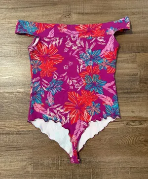 Free People Off-The-Shoulder Print Bodysuit thumbnail 1