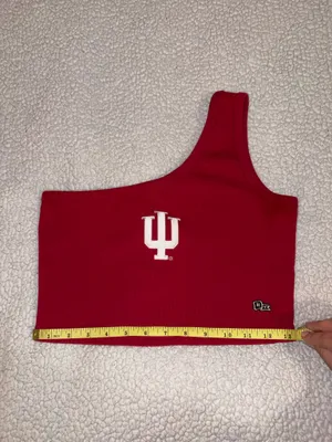 Hype & Vice Indiana Hoosiers One Shoulder Crop Tank thumbnail 8