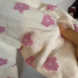 For Love And Lemons Pink Floral Embroidered Puff Sleeve Bodice Top thumbnail 8