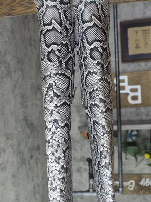Michael Michael Kors Isra Wedge Pointed Toe Tall Boots 40H3ISHB5E Black Snake 6M thumbnail 3