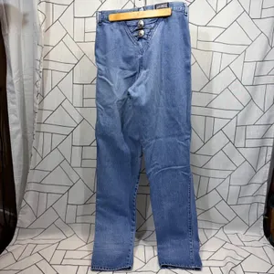 Roughrider by Circle T Vintage Western Jeans‎ Blue Denim V-Yoke Concho 28x34 thumbnail 2