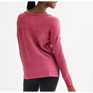SO mauze cozy thermal waffle knit Henley xs thumbnail 2