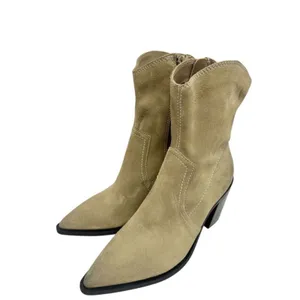 BP. Western Boots Size 5.5 in‎ Tan Smoke Leather Block Heel Pointed Toe thumbnail 6
