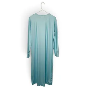 Sweet Modesty Long Nightgown Light Blue Cotton Spandex Size L thumbnail 2