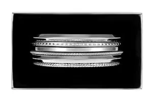 Mixit Solid Bangle Bracelet In Silver NEW IN BOX thumbnail 3