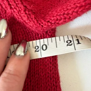 90s Vintage Autograph Red Paisley Embroidered Cardigan sweater | Medium thumbnail 5