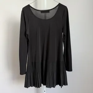 Betty Bop Lagenlook Quirky Lace Pocket Pleated Tunic Top‎ M Black thumbnail 6