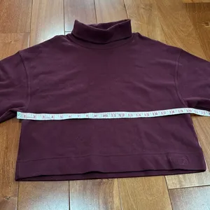 The North Face Sweatshirt Womens Burgundy Cropped Turtleneck S‎ thumbnail 7