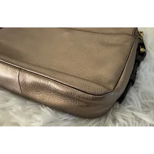 Fossil Piper Toaster‎ leather crossbody bag in a metallic taupe/bronze thumbnail 9
