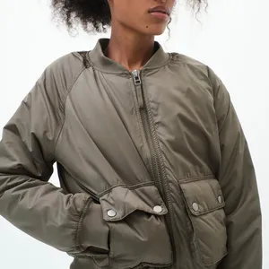 Aeropostale Hooded Bomber Jacket - Green - Large thumbnail 9
