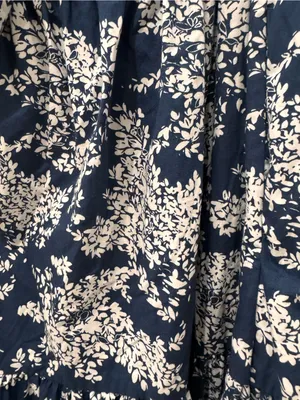 Abercrombie and Fitch Sz L Floral Cottage Navy White Maxi Dress thumbnail 7