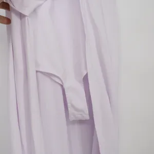 D&M Lavender Cutout Bodice Maxi Dress with Built-in Bodysuit Small thumbnail 2