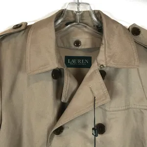 NWT Womens Size 12 Lauren Ralph Lauren Beige Belted Spring Trench Coat NEW thumbnail 2