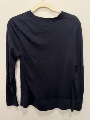 COS Navy Blue Crewneck‎ Sweater Pullover Long Sleeve Size Small thumbnail 4