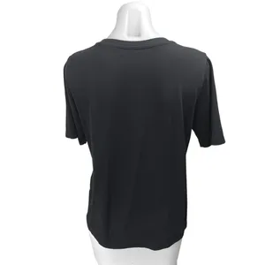 Oak + Fort Women's Black Knit Short Sleeve Crew Neck Tee T-Shirt Top Size S thumbnail 2