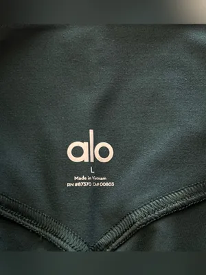 Lululemon Alo yoga High-Waist Alosoft Lounge Leggings midnight green large ribbed waist thumbnail 13