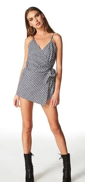 LIONESS Rouje Gingham‎ Romper thumbnail 1
