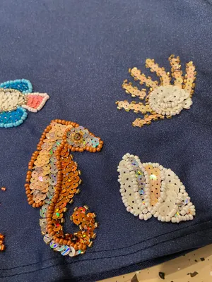 Her Pony The Label Under The Sea Beaded Mini Skirt thumbnail 9