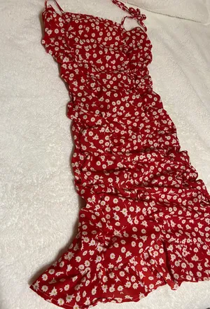Red Floral Mini Dress thumbnail 2