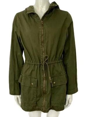 Old Navy 100% Cotton Olive Safari Utility‎ Jacket thumbnail 1