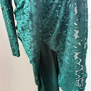 Missmay Green Lace Long Sleeve Dress XL | Retro, Goth Grunge Elegant Party thumbnail 8