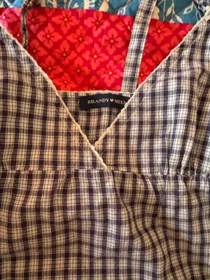 Brandy Melville Tie Tank Top gingham thumbnail 2