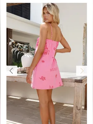 Billy J Pink Spaghetti Strap Mini Dress thumbnail 2