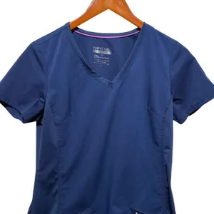 Healing‎ Hands Purple Label Women Scrub Top S Blue Stretch Medical Uniform Nurse thumbnail 3