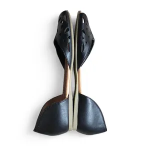 NWOT BONGO Women’s Black Laser-Cut D'Orsay Peep-Toe Flats Size 7M thumbnail 7