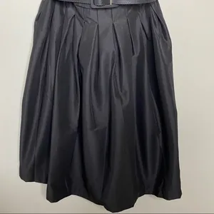WHBM Black Strapless Classic Pleated‎ Darted Cocktail Dress Women's Size 2 thumbnail 4