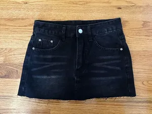 Black Mini Shein Skirt Denim thumbnail 1