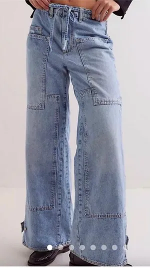 We The Free CRVY Outlaw Wide Leg Baggy Jeans Women Size Small thumbnail 1