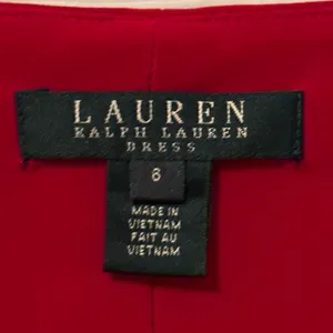 LAUREN Ralph Lauren Red Midi Stretch Dress thumbnail 3