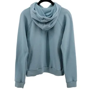 Y2K Hollister Baby Blue Spellout Hoodie Academia Preppy Comfort Coastal M thumbnail 6