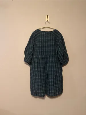 Madewell‎ Marianna Puff-Sleeve Mini Dress in Plaid Size Medium thumbnail 9