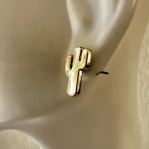 Sugar Rush Tarte dainty gold tone cactus stud earrings thumbnail 5