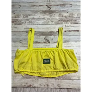 Daily Drills Bubble Bra Size Small Yellow Athleisure Active Trendy thumbnail 2