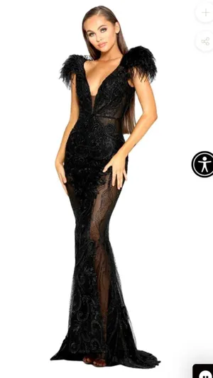 Portia And Scarlett Black Gown thumbnail 3