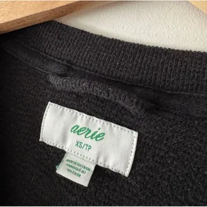Aerie Black Knit Crewneck‎ Long Sleeve Oversized thumbnail 4