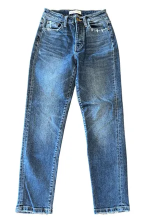 Vervet Flying Monkey Mid-Rise Ankle Straight Jeans - Blue Denim thumbnail 1