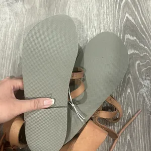 Free People Vacation Day Brown Wrap Sandals Size 6 thumbnail 4