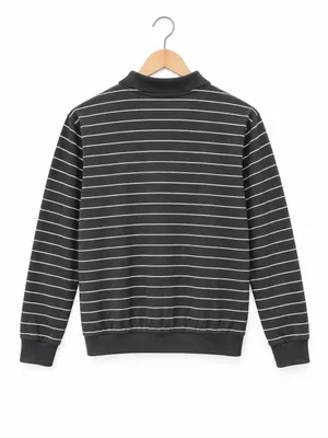 Ralph Lauren Golf Striped Quarter Zip Polo Shirt Small Pet Black White Old money thumbnail 3
