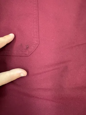 Figs Yola High-Rise Slim Burgundy Scrub Pants Size Large thumbnail 2