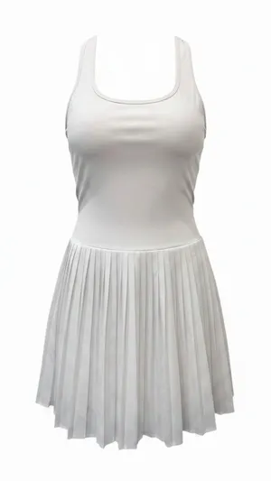 Fabletics Dress Womens Small White Tank Pleated Tennis Skater Racerback Athletic thumbnail 1