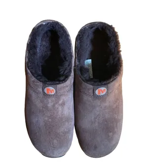Brown slip on primo chill slide clogs with fuzzy interior 🔥 thumbnail 5
