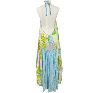 Free People Cottage Embroidered Patched And Pretty Halter Midi Maxi Dress Medium thumbnail 12