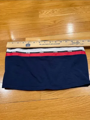 Pink Victoria’s Secret tube top crop size medium. thumbnail 2