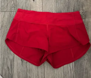 Red Lululemon Speed Up Shorts 2.5" Low-Rise thumbnail 1